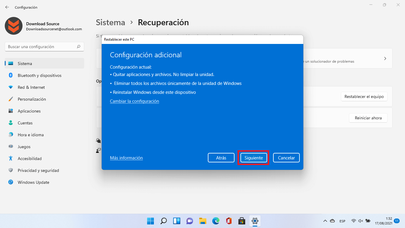 restaurar tu sistema operativo windows 11 eliminando todos tus archivos