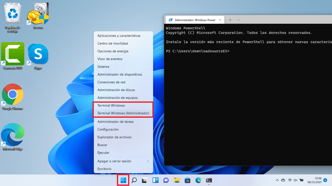acceder al terminal de windows 11 como administrador