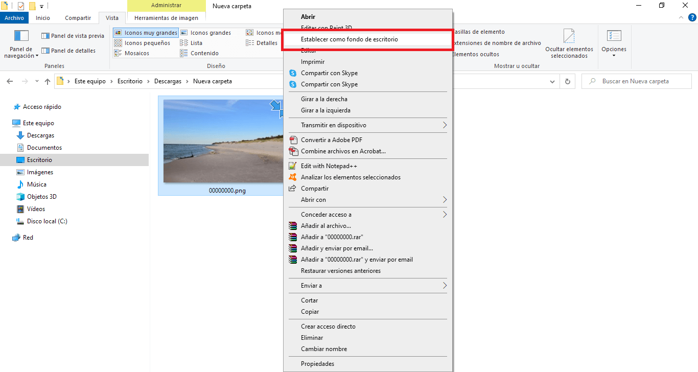 como personalizar el fondo de cada uno de los escritorios virtuales en Windows 10