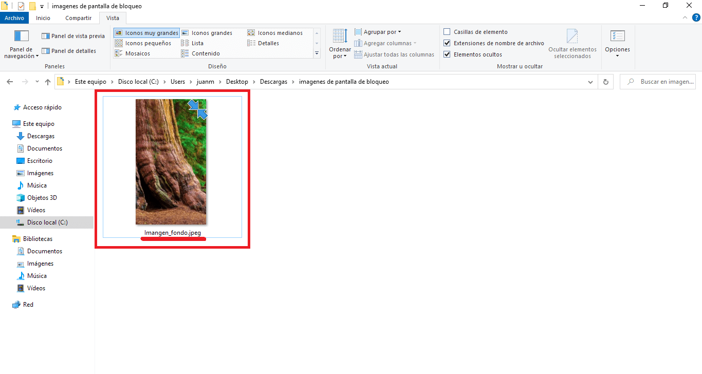 como conseguir las imagenes de la pantalla de bloqueo de Windows 10
