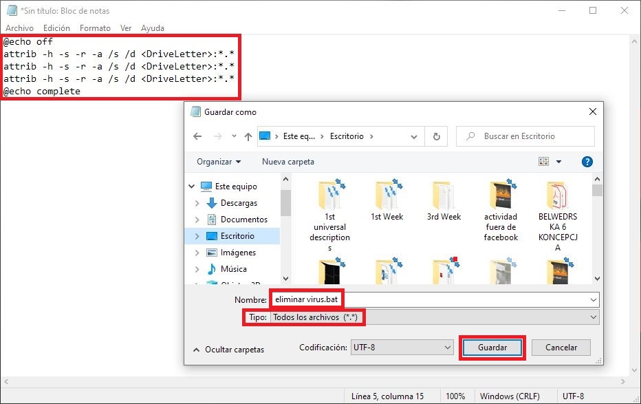 como eliminar que un virus o malware de una memoria externa desde windows 