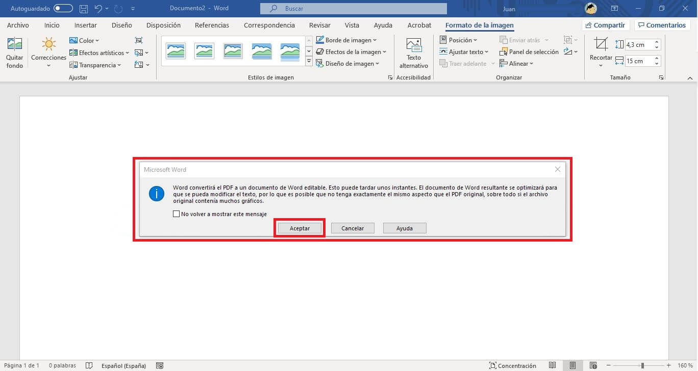 si una imagen contiene texto este puede ser extraido en word y usarlo como un documento