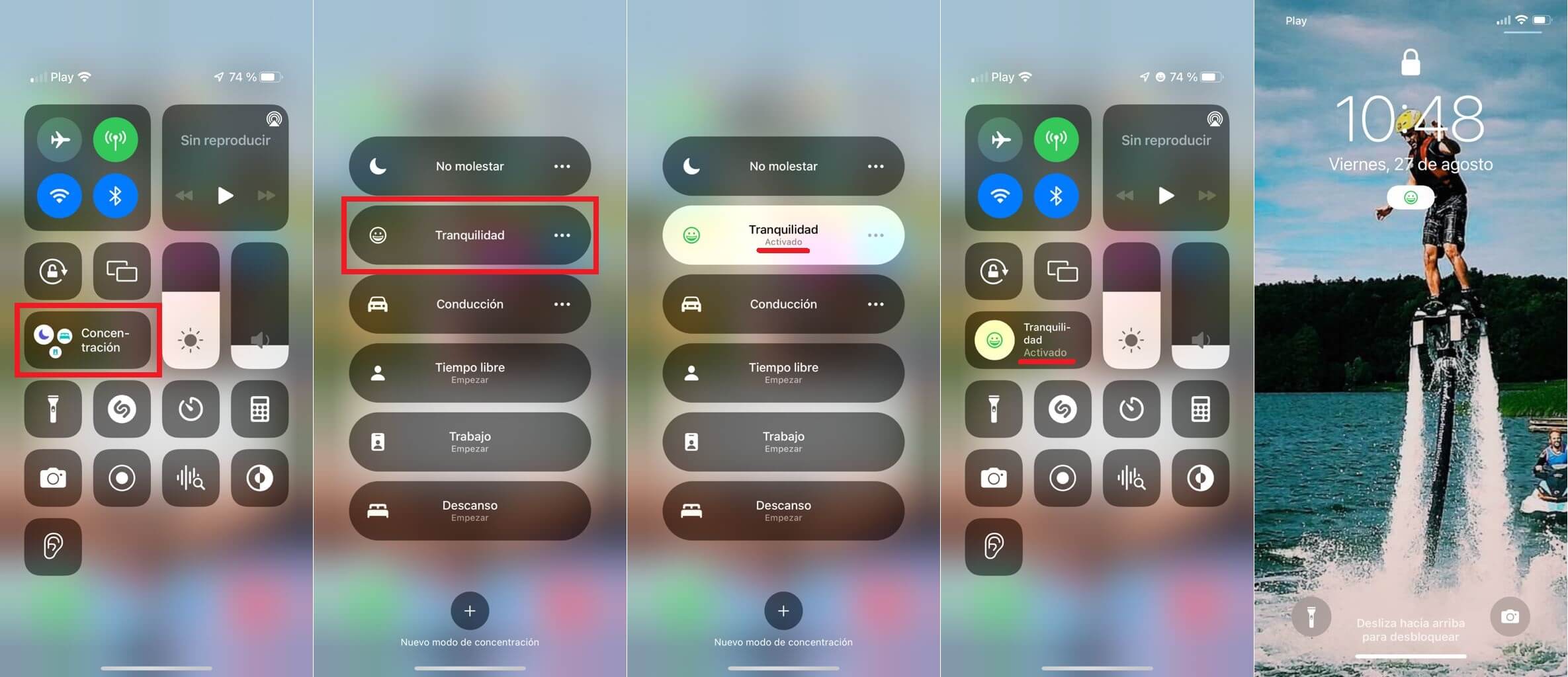 como activar y personalizar el modo concentracion en iPhone