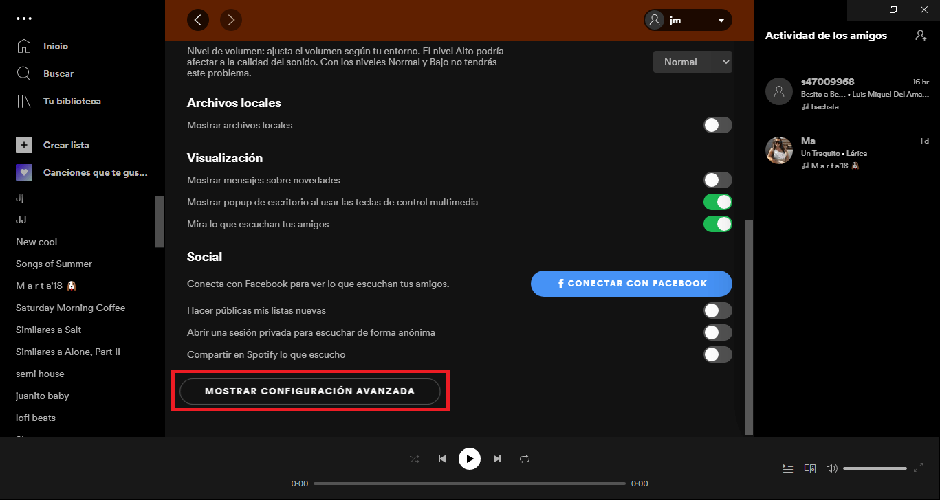 cambiar la ubicación de la cache de spotify en pc