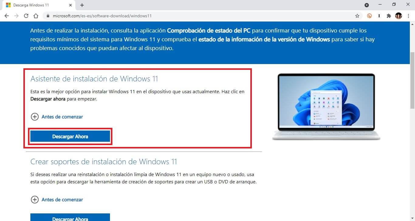 actualizar desde windows 10 a windows 11 de microsoft