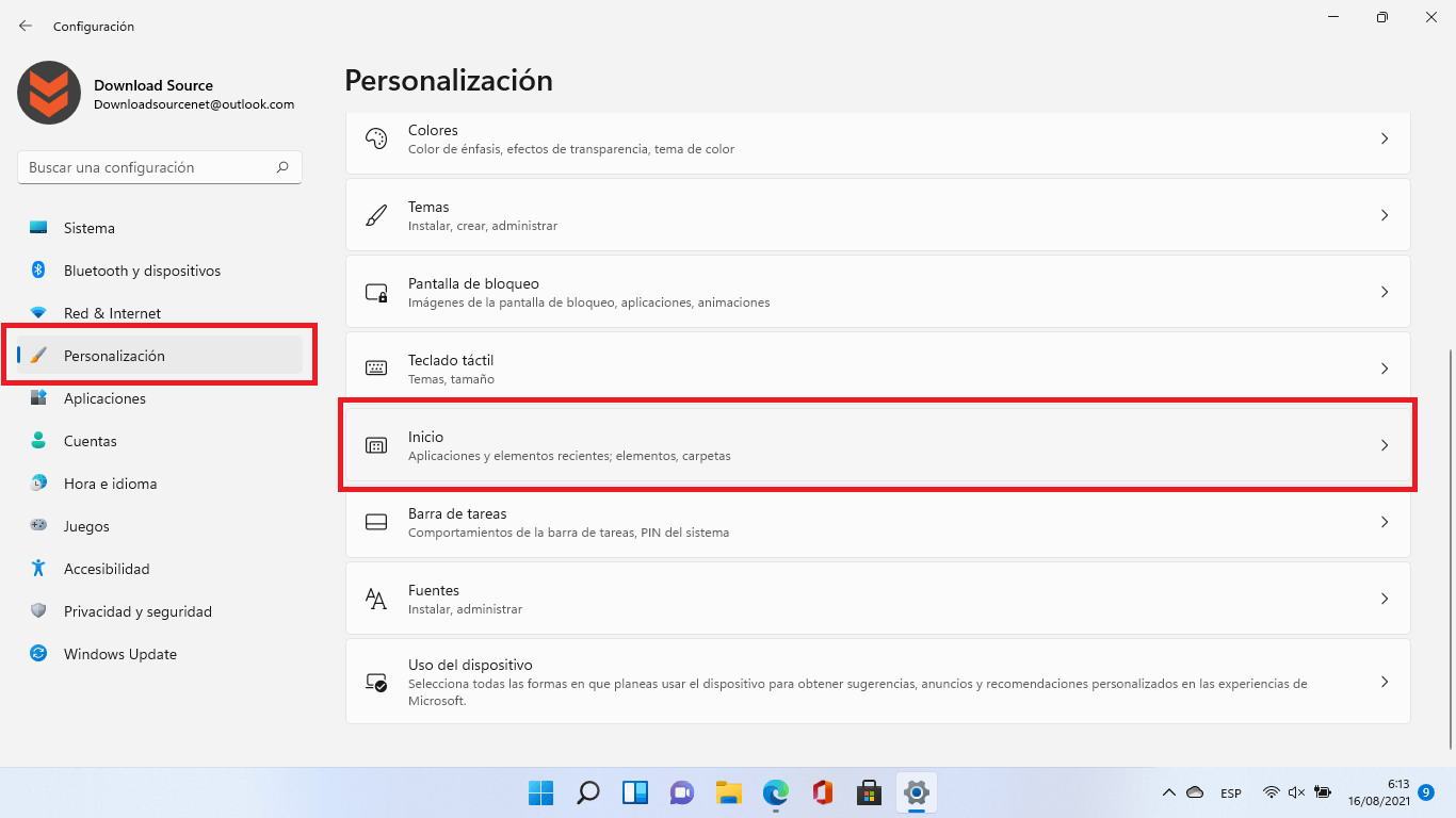 como ocultar los elementos recomendados de la sección del menu de inicio de windows 11