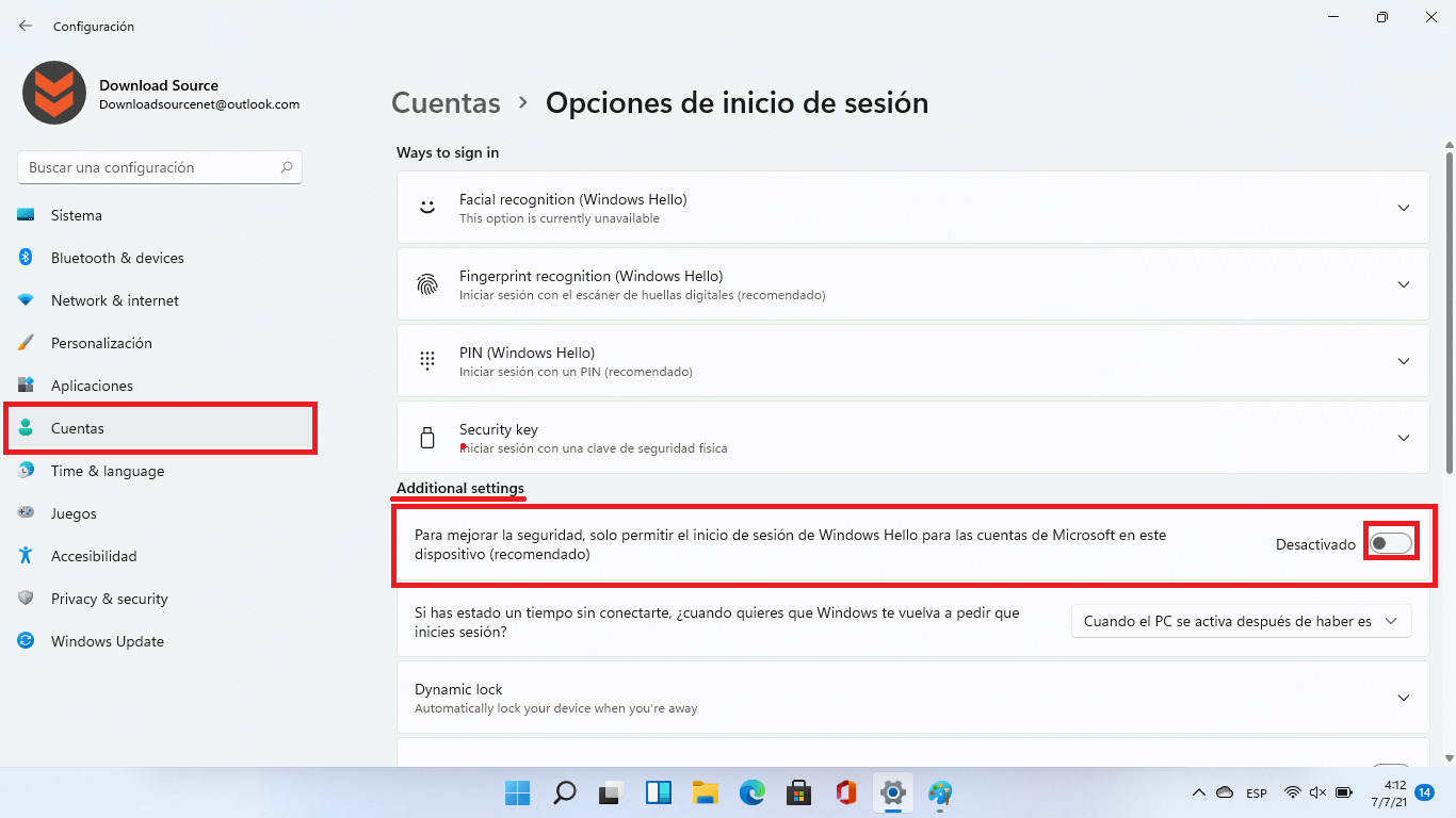 desactivar windows hello de tu ordenador con windows 11
