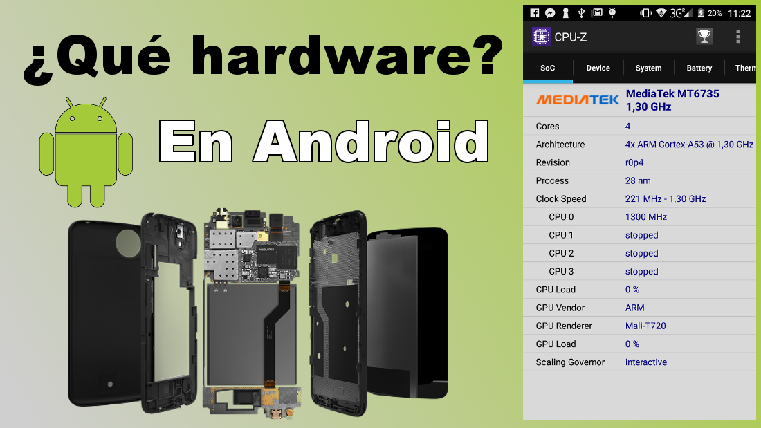 conoce que hardware tiene mi telefono android