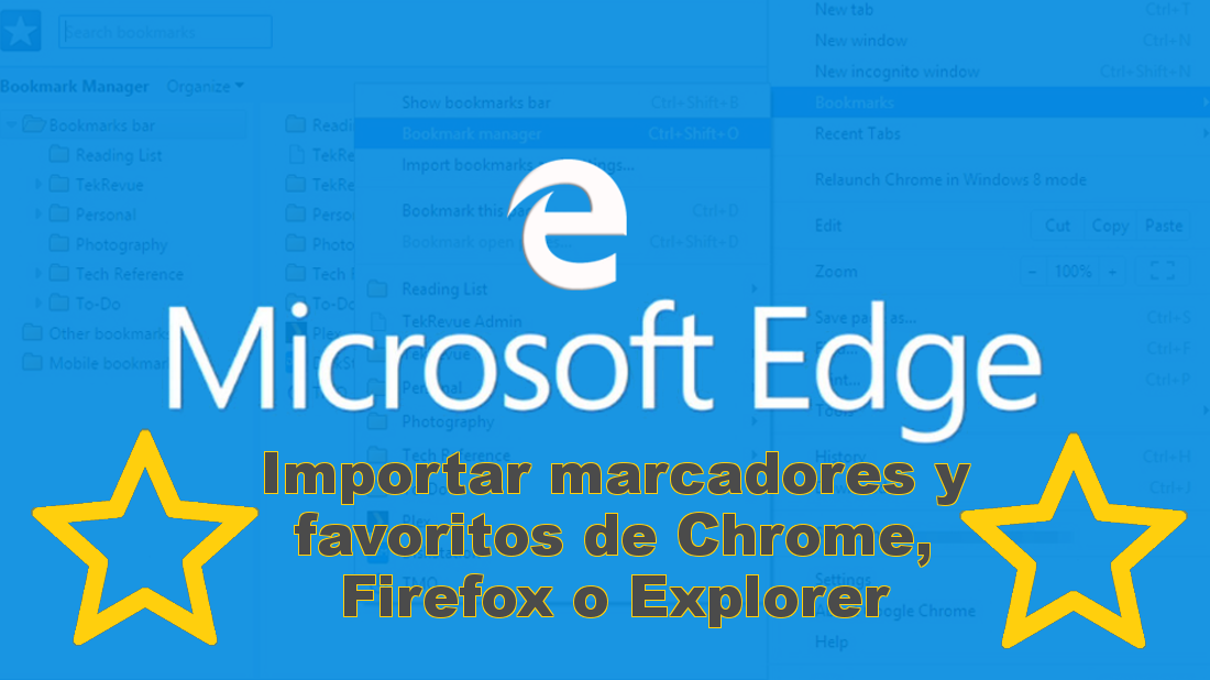 importar los marcadores de google chorme o firfox a Microsoft Edge