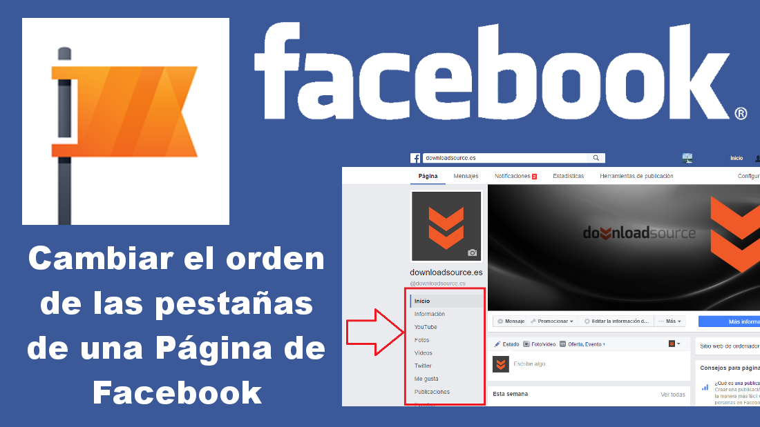 personalizar el orden de las pestañas de una pagina de facebook