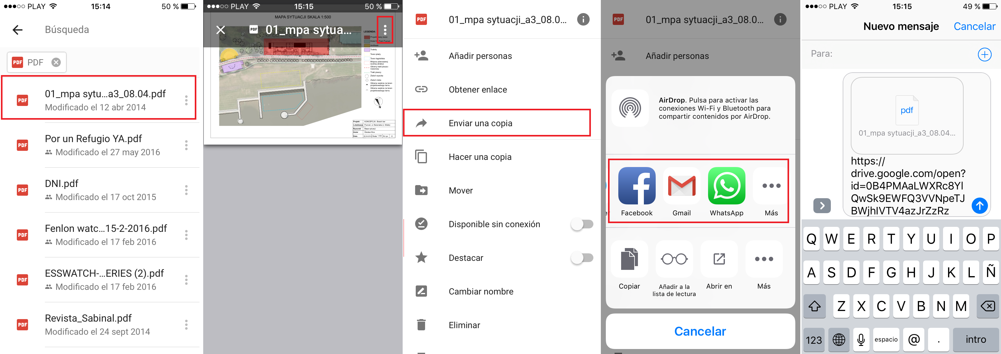 guardar a tu iPhone los archivos de Google Drive