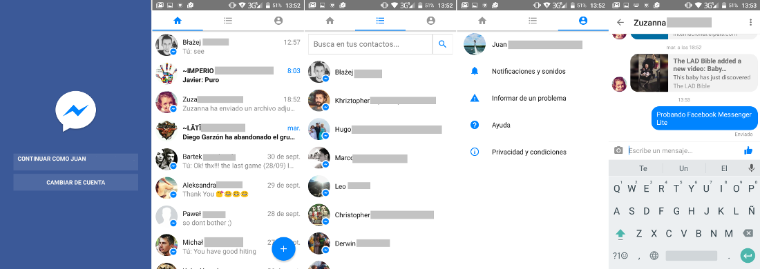 Messenger Lite puede descargar e instalar en cualquier lugar del mundo en Android