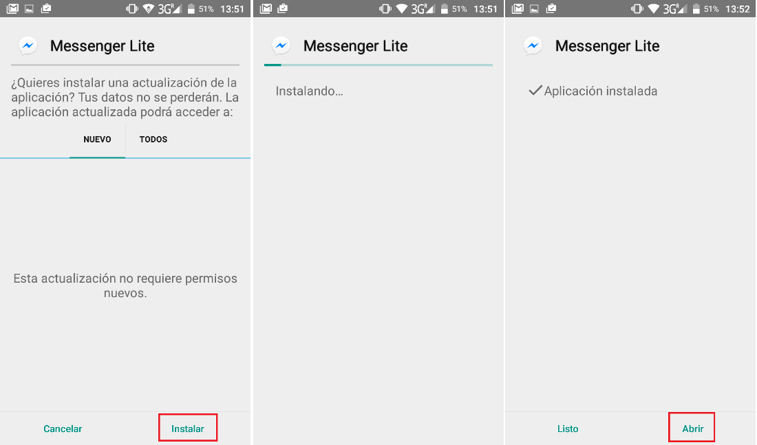 Instalar messenger lite en cualquier pais del mundo para Android