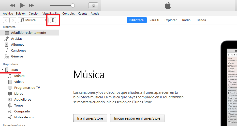 cambiar el nombre de ioS en tu iTunes