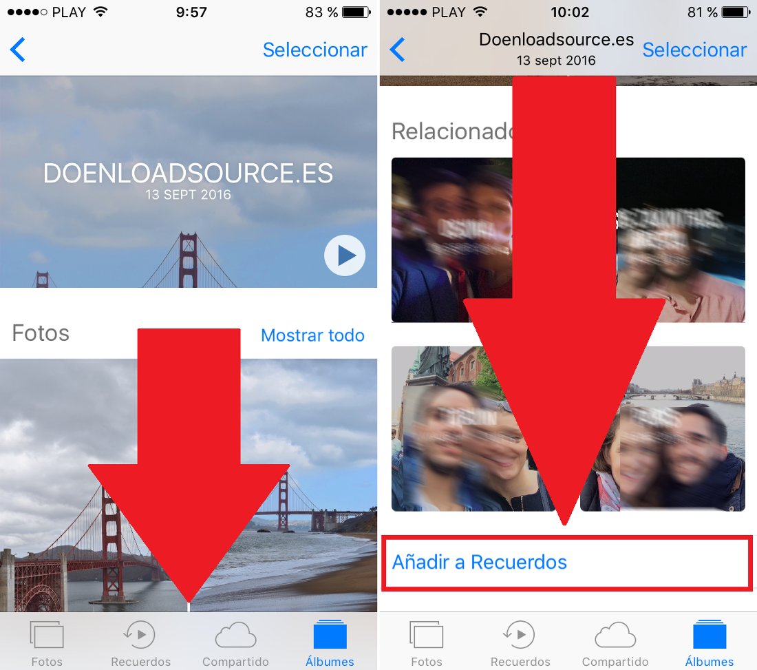 Crea videos y fotos de recuerdos en iOS 10