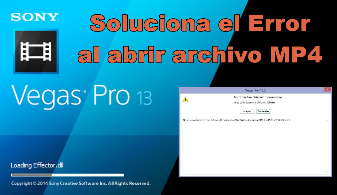 solucionar problema con formato mp4 en vegas video