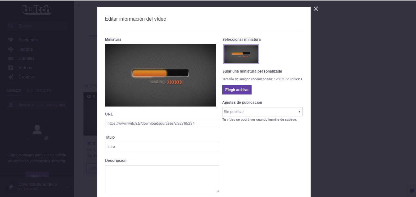Twitch ya permite subir videos desde tu ordenador 