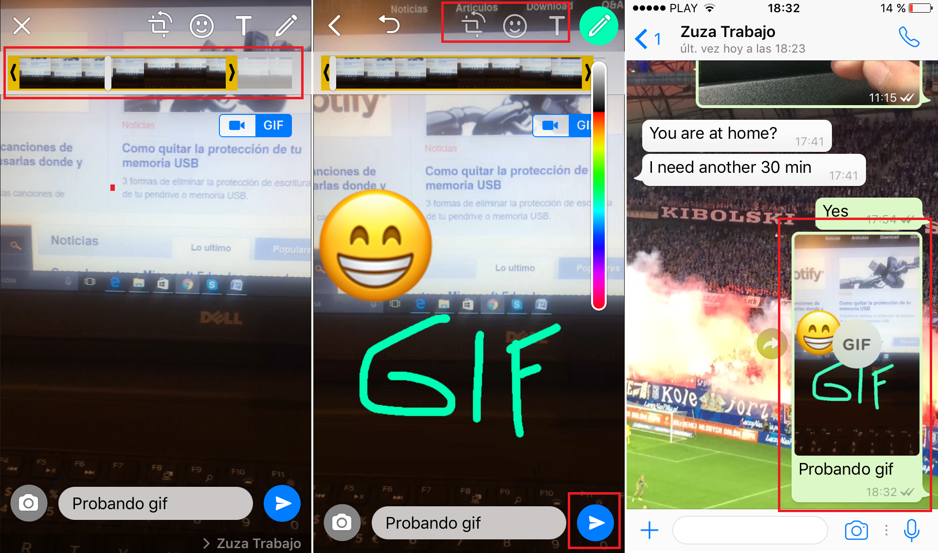 grabar y convertir videos en Whatsapp