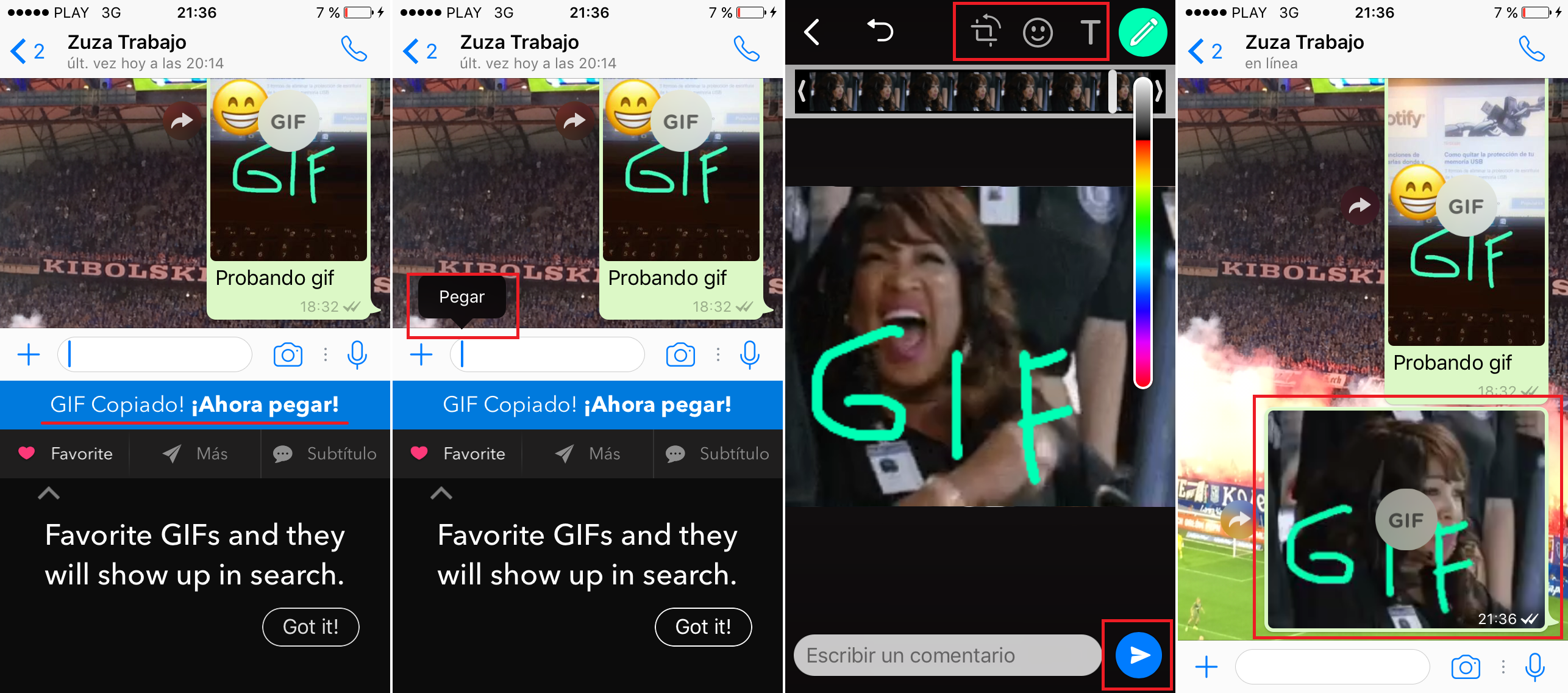 enviar Gif de giphy en whatsapp