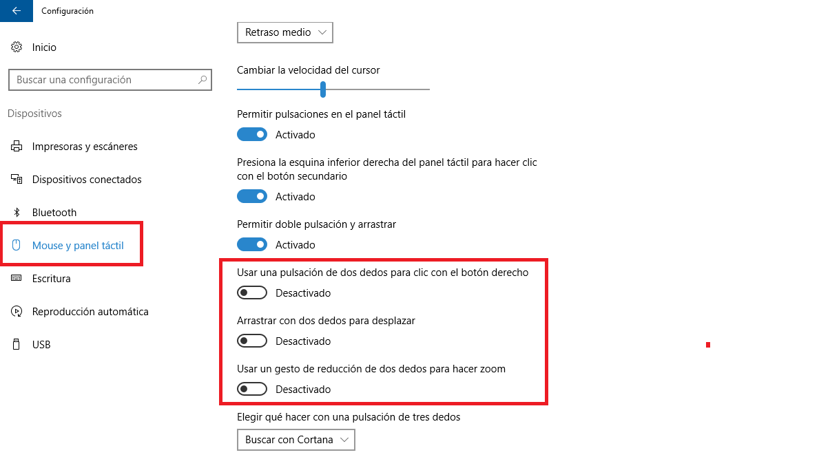 al mover o hacer clic con el touchpad se abre el centro de actividades de Windows 10