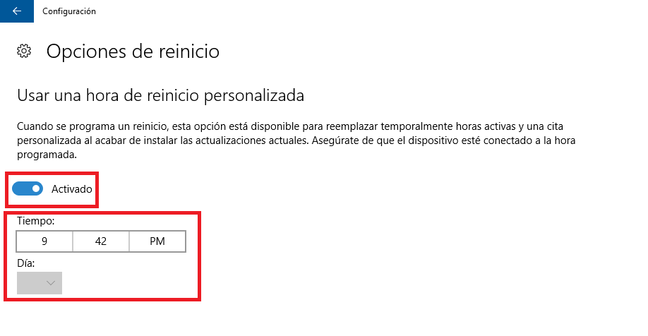 reinicio de Windows 10 tras actualizar tu ordenador