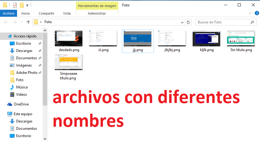 renombrar los archivos a la vez