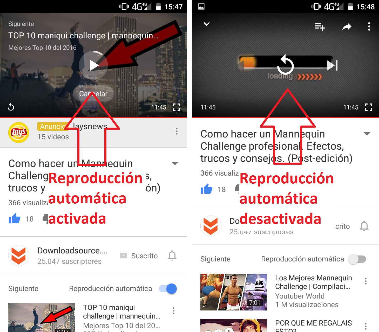 evita que los videos sugeridos por youtube se reproduzcan de manera automática en tu mobil 