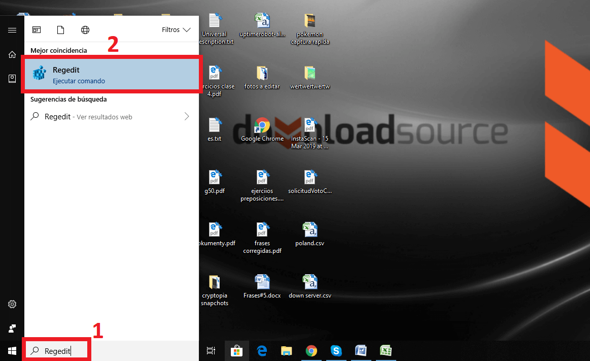 como acceder al editor de registro de Windows 10