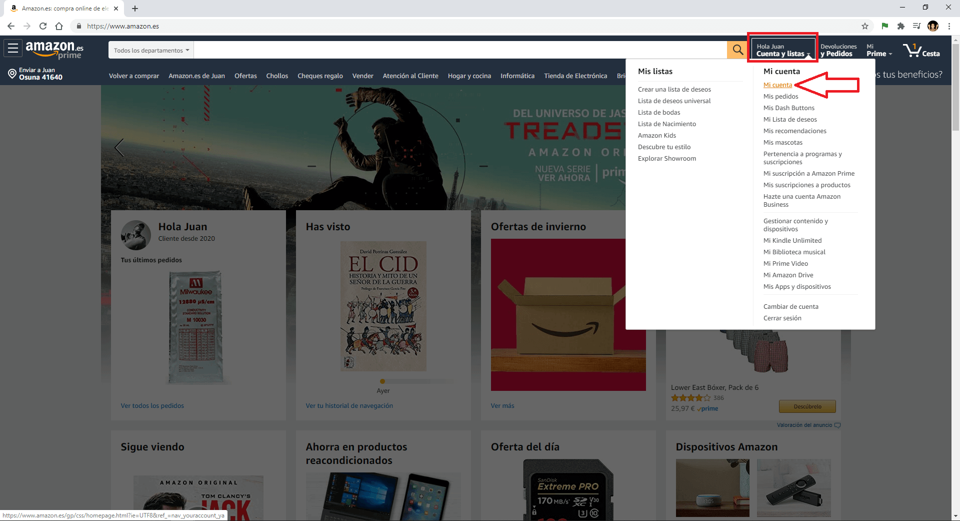 como saber cual es mi perfil de Amazon