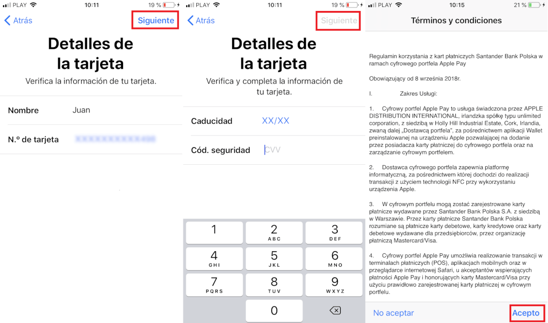 Como usar la tarjeta de credito en Apple Pay