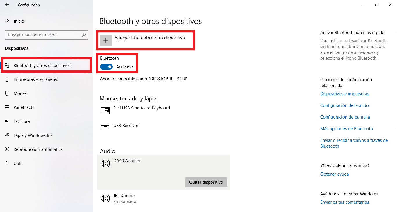 Como conectar auriculares Bluetooth tu con Windows 10