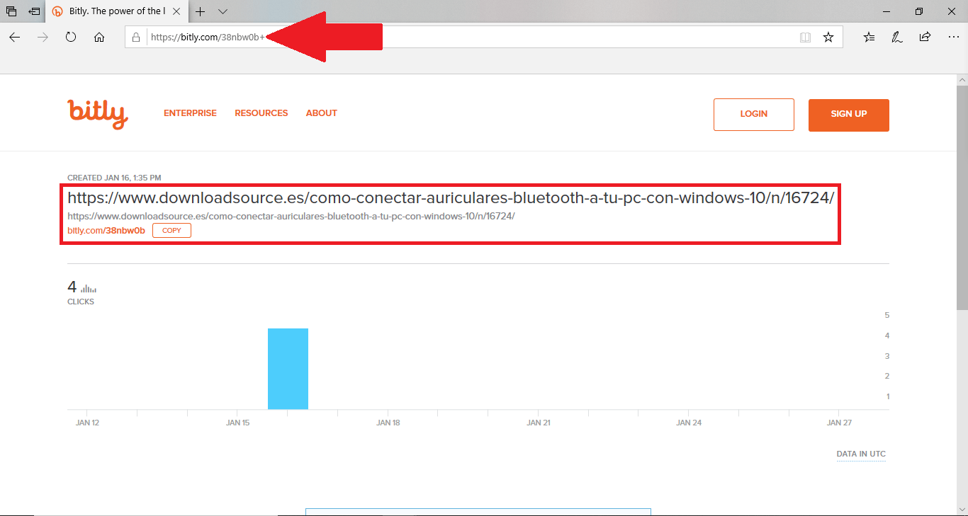 que URL es la que se esconde detras de un enlace de Bitly