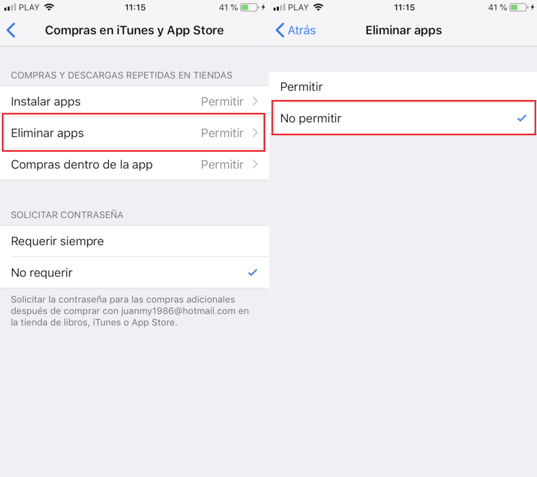 restringir la eliminación de aplicaciones de tu iPhone o iPad con iOS