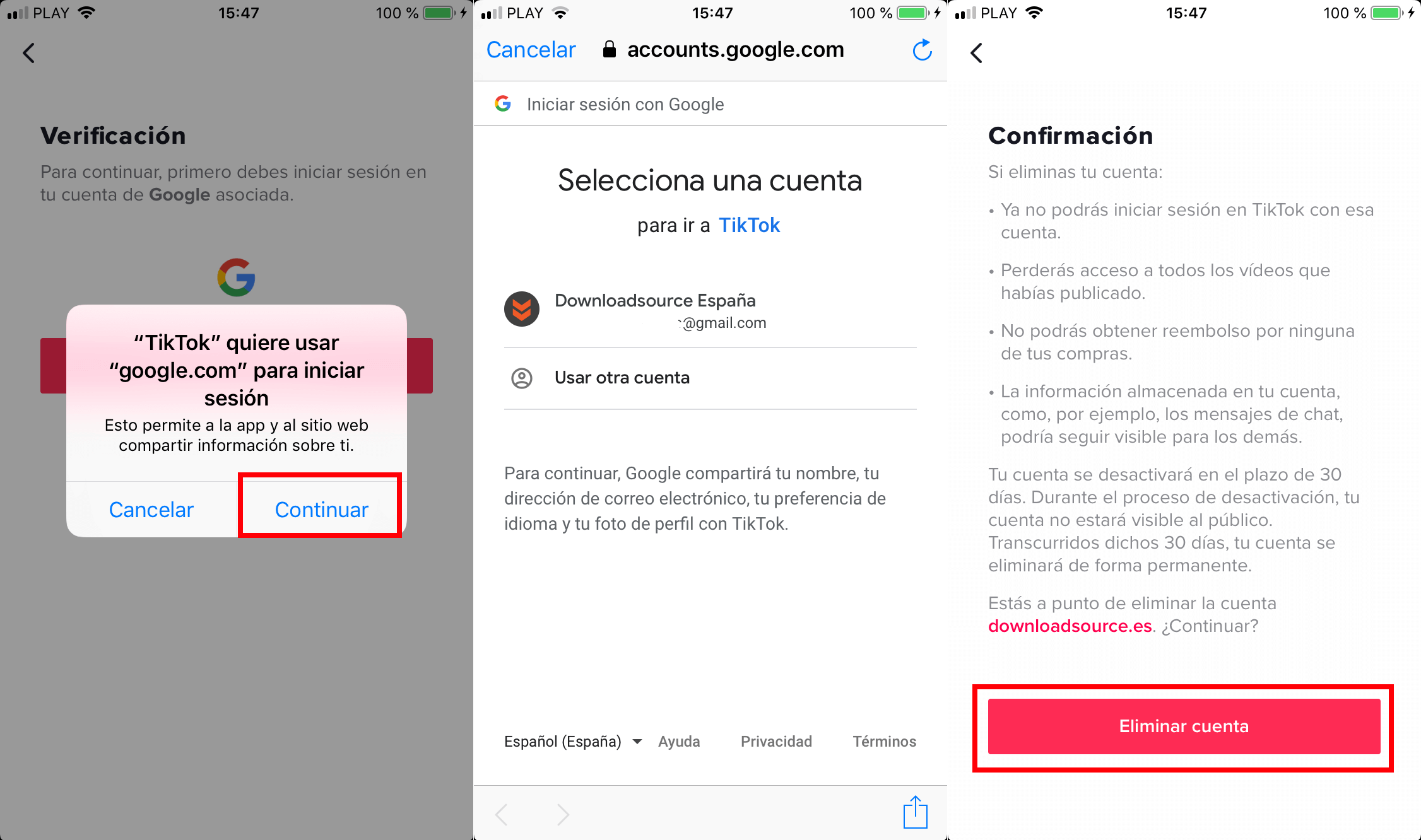 como eliminar tu cuenta de tiktak desde tu telefono android o iPhone