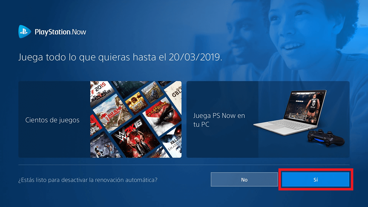 eliminar la suscripción a PlayStation Now