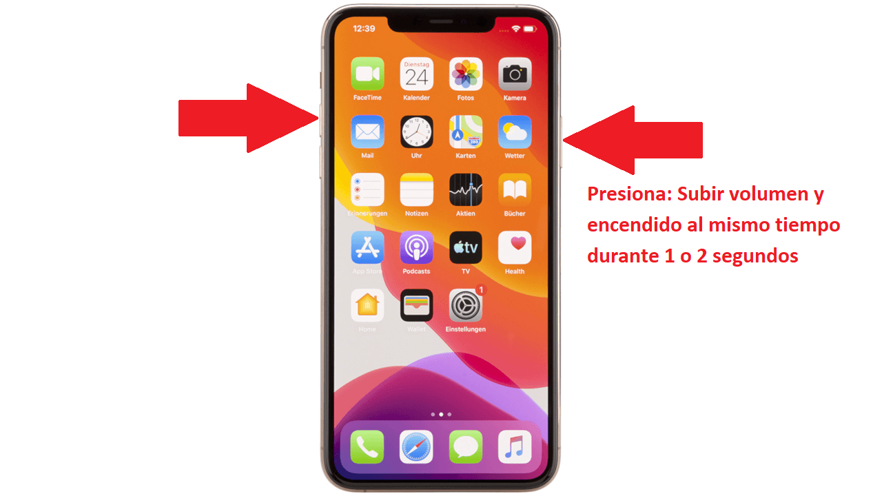 tomar un screenshot en iPhone 11