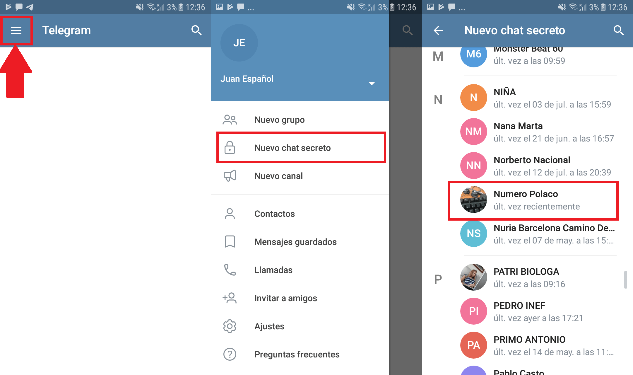 como usar y crear los chats secretos de Telegram en iPhone