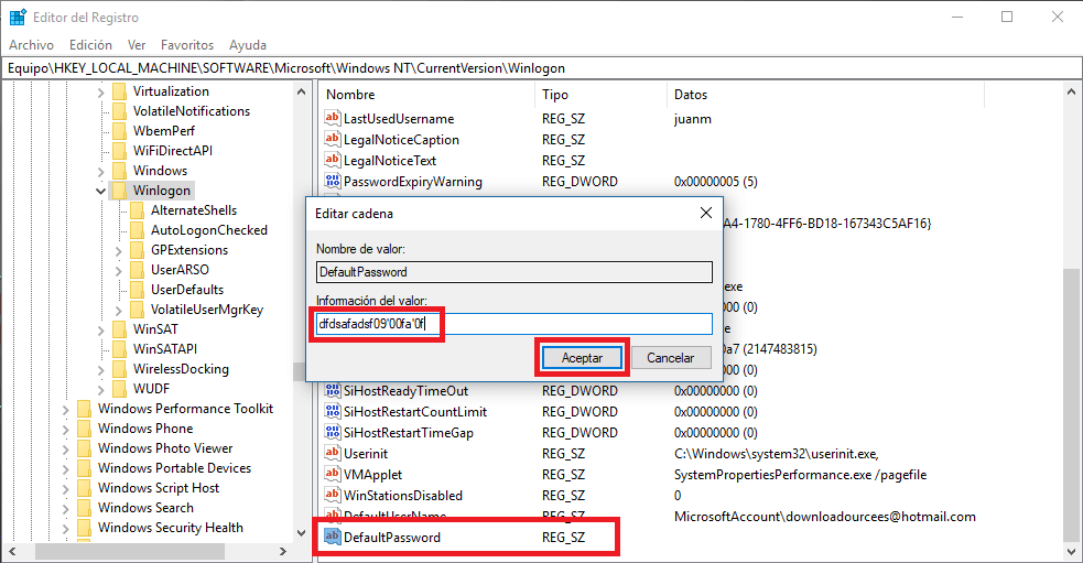 iniciar sesión windows 10 automáticamente