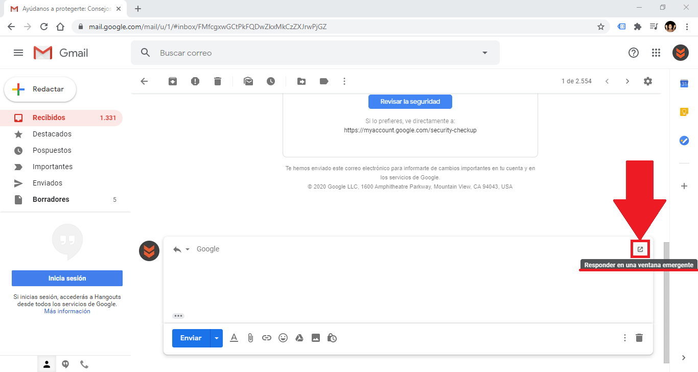 compartir correos electronicos como archivos adjuntos en Gmail