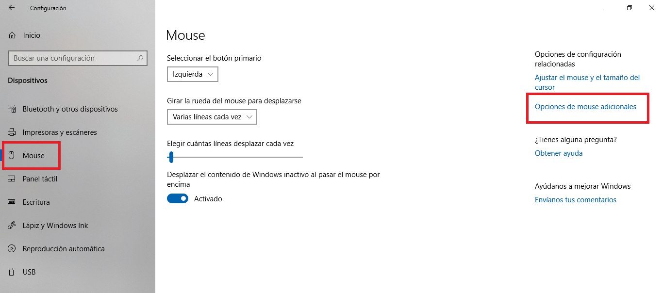 Windows 10 permite configurar la sensibilidad de tu raton