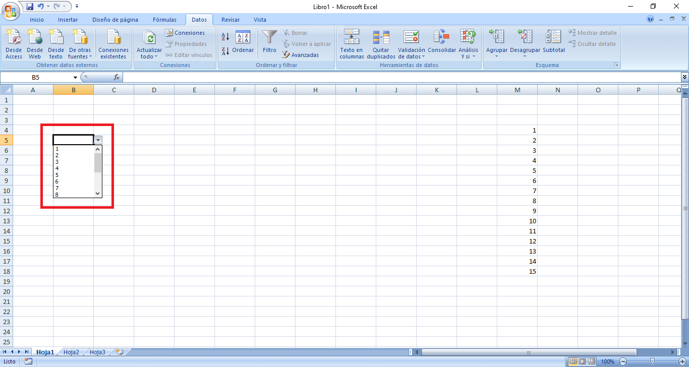 como crear listas desplegables en excel con datos ya disponibles