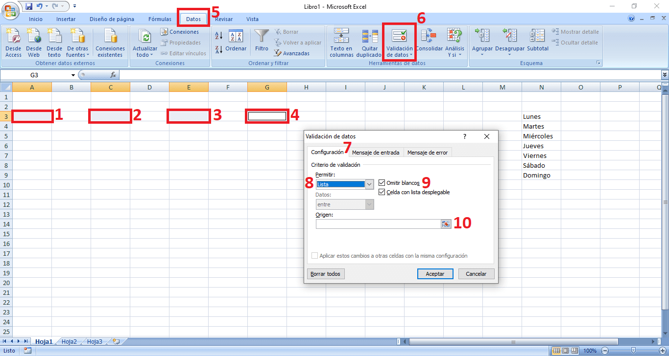 conoce como crear listas de opciones en excel de manera multiple