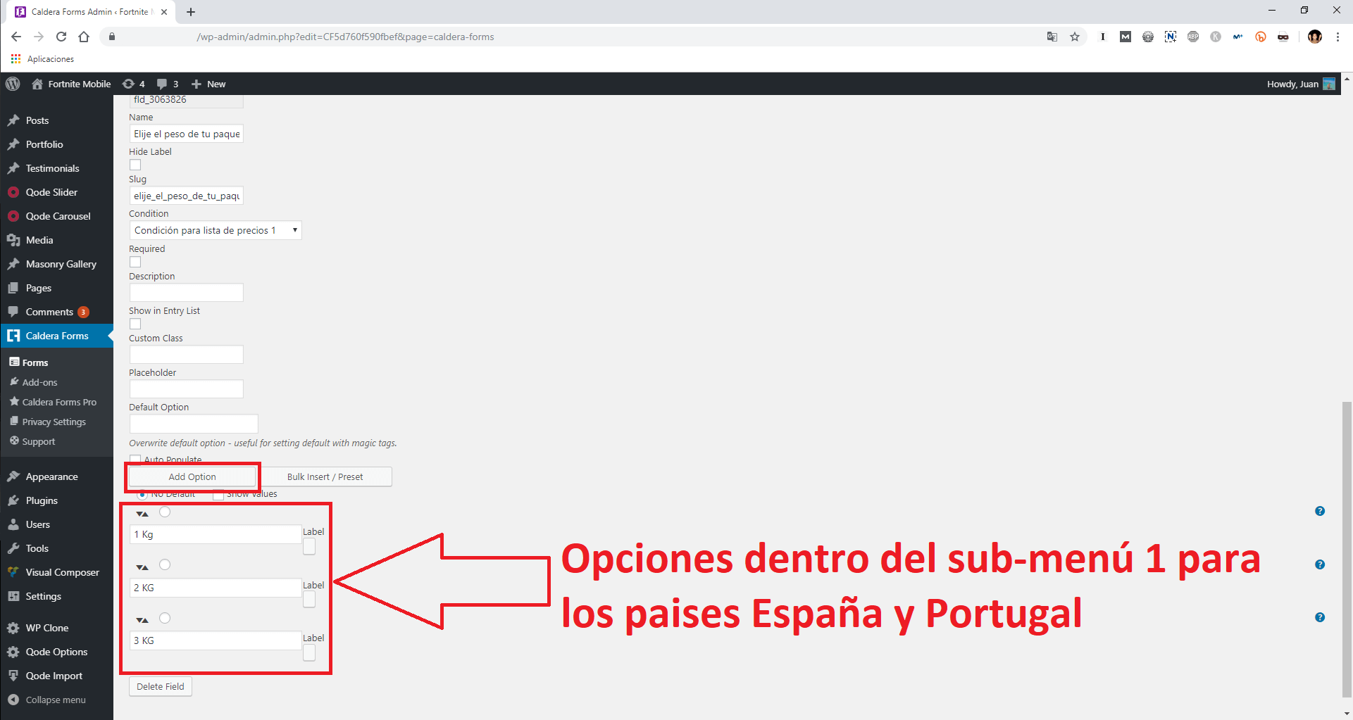 Plugin para crear formularios de listas de opciones relacionadas entre sí para que el resultado final dependa de las opciones seleccionadas 