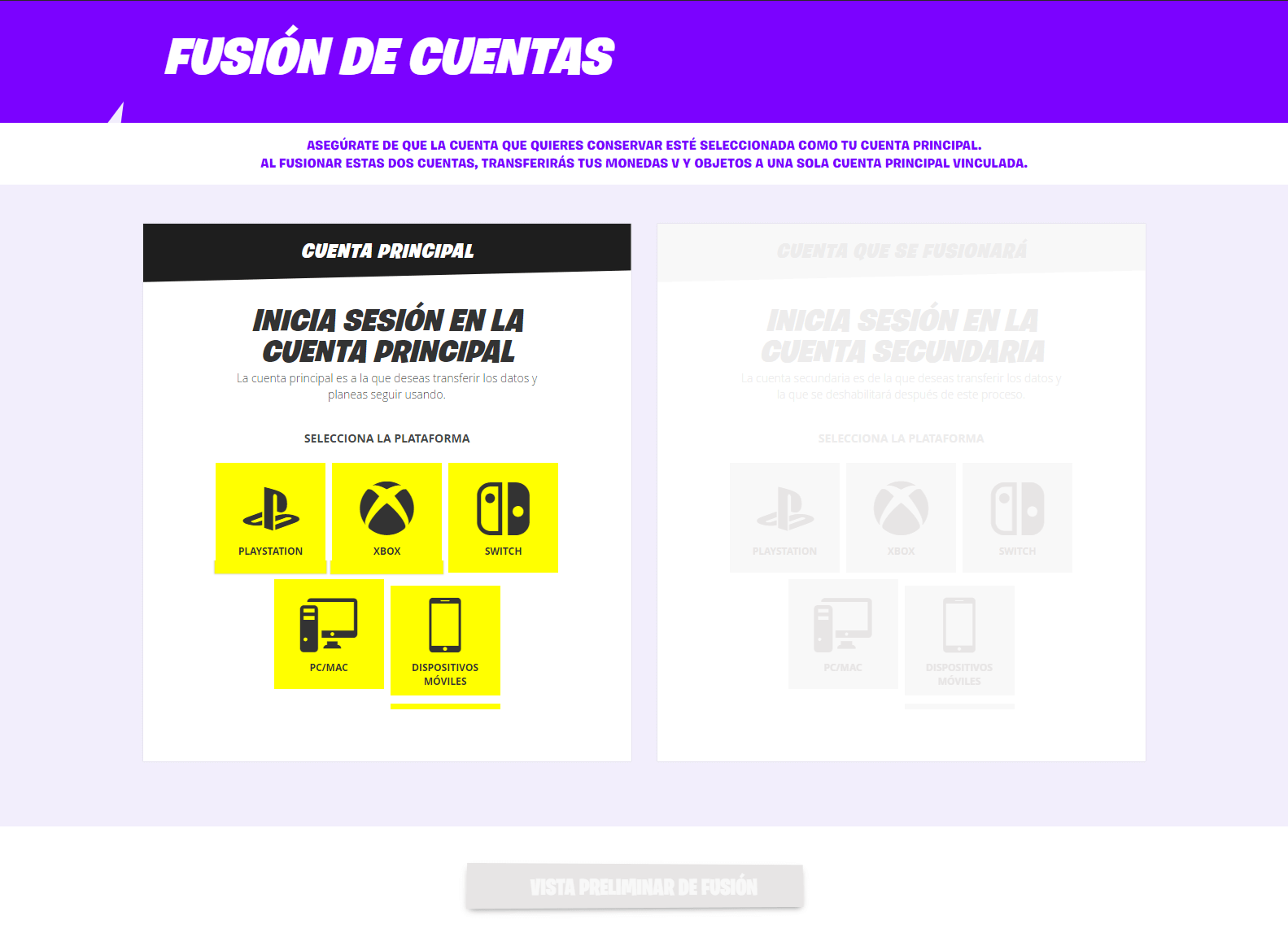 Transferir una cuenta de fortnite a otra