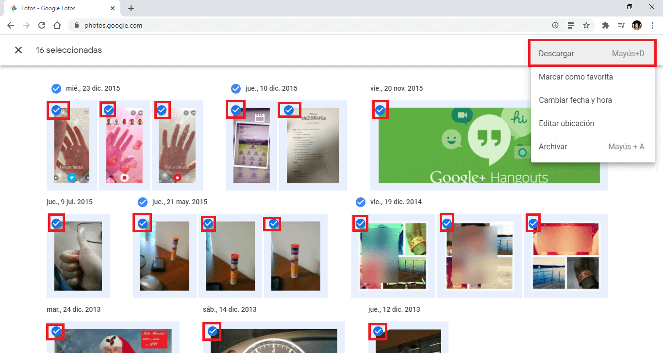 como ver las fotos de Google fotos en la app de windows 10