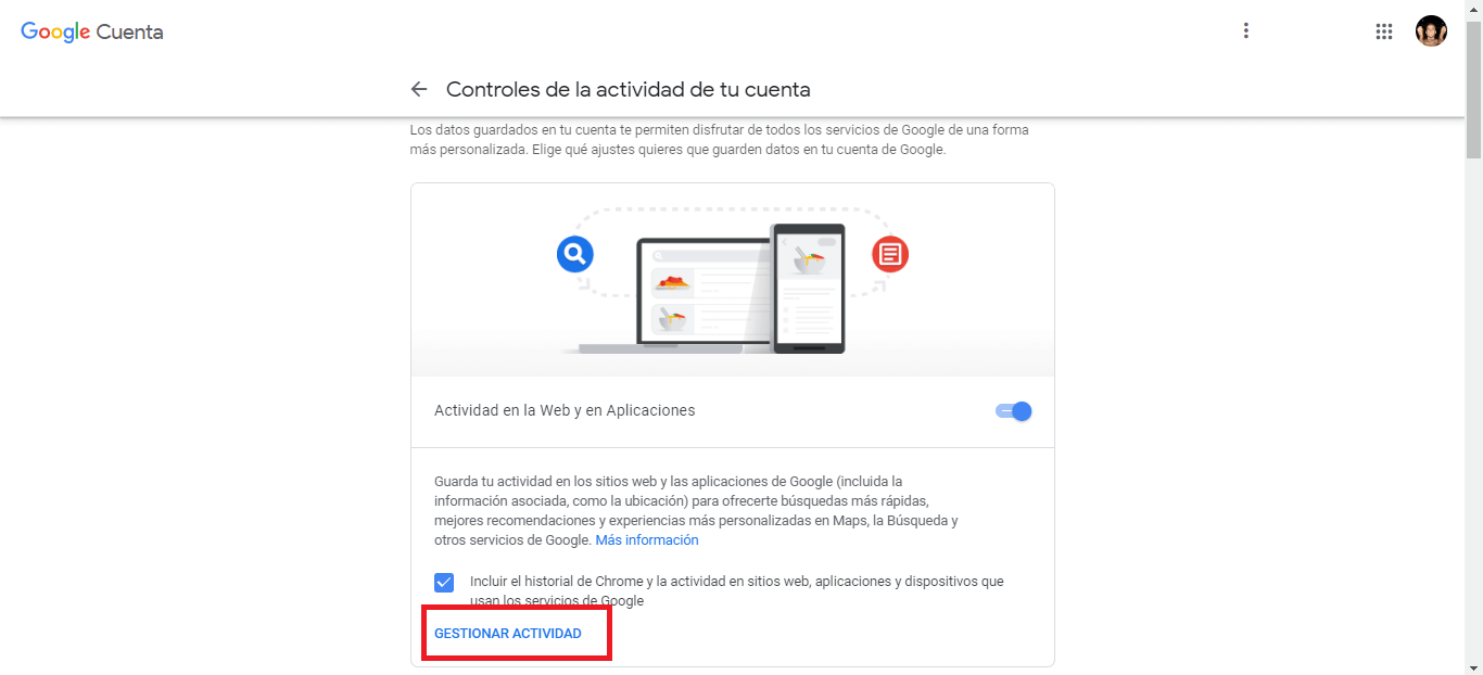 como eliminar el historial de Google automáticamente