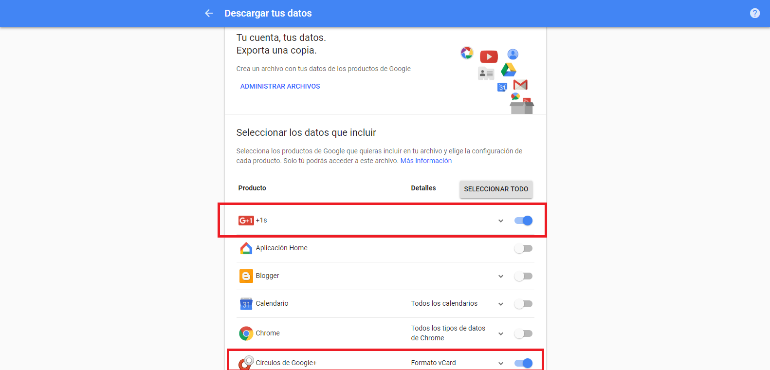 como descargar una copia de seguridad completa de tu Google +