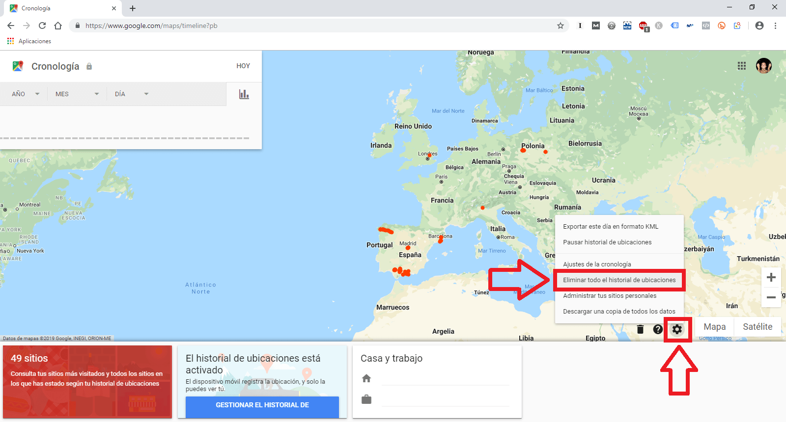 dejar de guardar la ubicación de tu movil en la base de datos Sensorvault de Google 