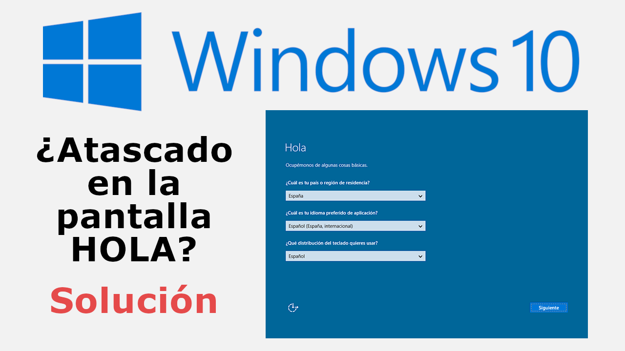 pantalla HOLA. Ocupémonos de algunas cosas básicas de windows 10