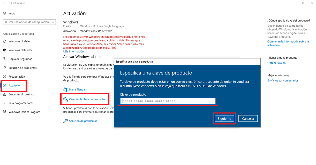 como transferir tu clave de producto de Windows 10 para activar la nueva copia en tu ordenador nuevo
